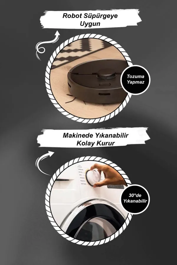 Çok renkli çocuk odası halısında uzay, şato, orman, dinozor ve deniz altı sahneleri kıvrımlı yol ve nehirlerle birleşiyor
