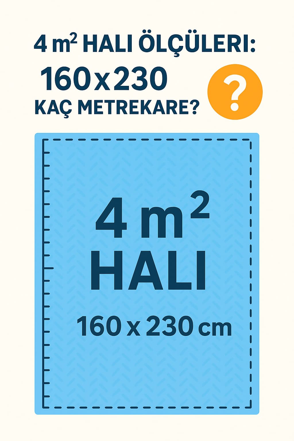 4 Metrekare m2 Halı Ölçüleri Nedir? 160x230 Kaç Metrekare