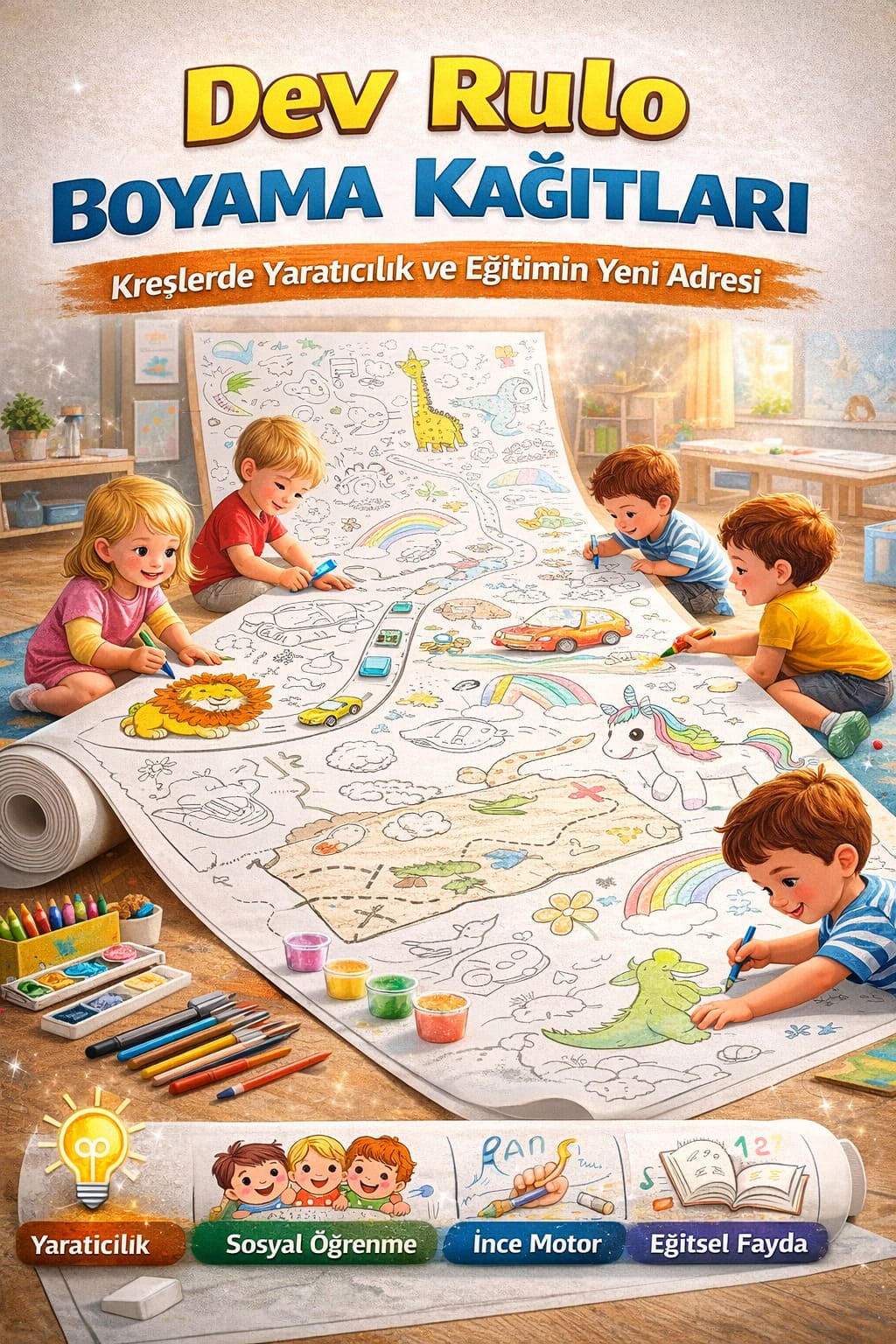 Çocuklar İçin Boş Resim Boyama Kağıtları