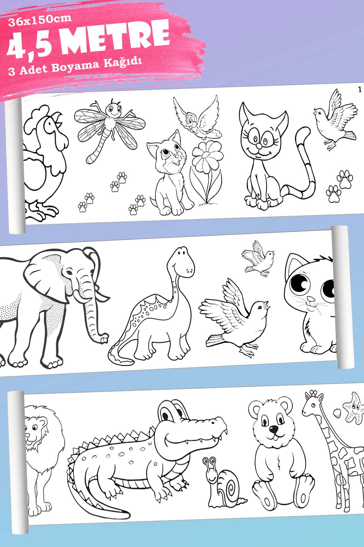 Çocuklar İçin Boş Resim Boyama Kağıtları