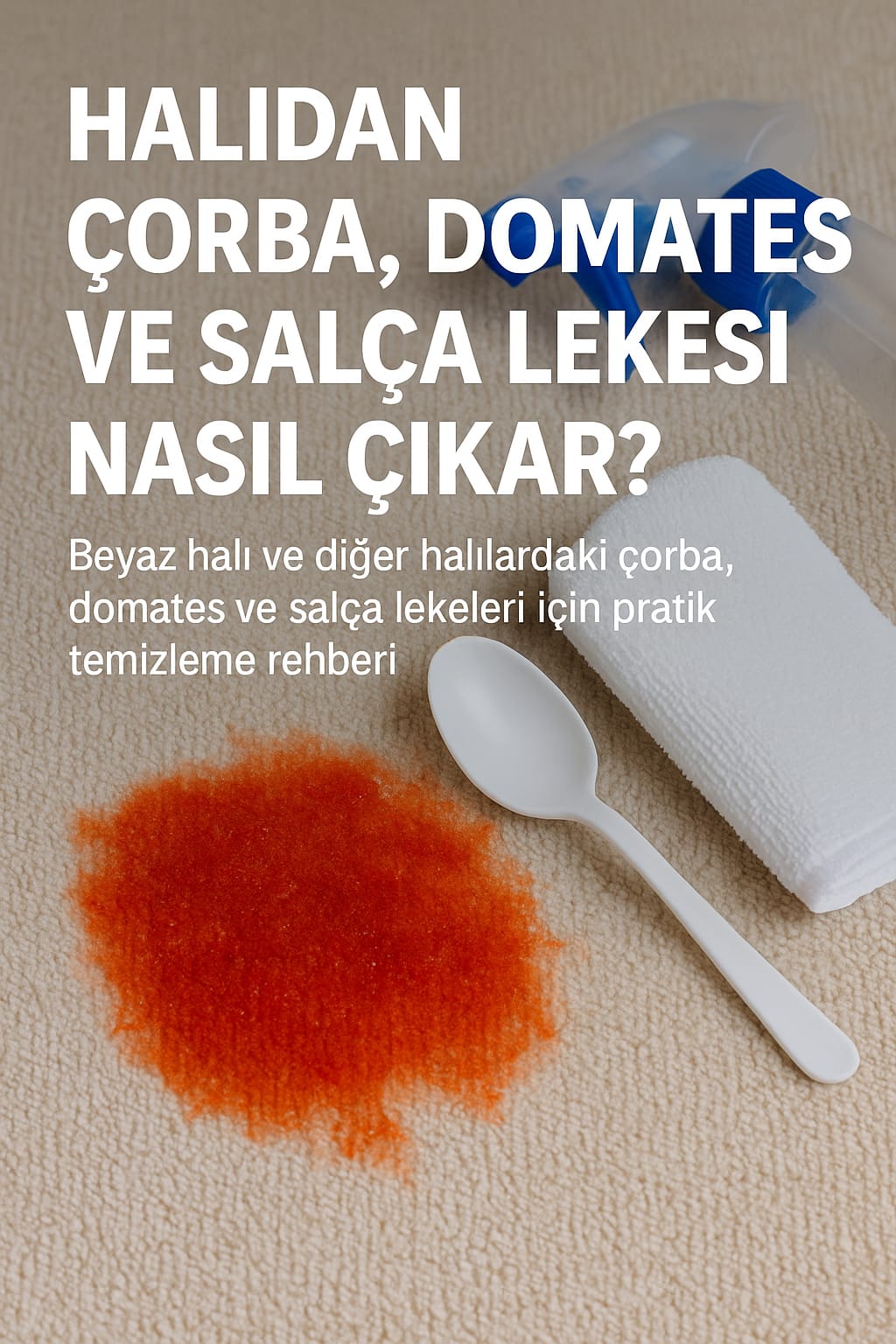 Halıdan Salça & Domates Lekesi Nasıl Çıkar? Kesin Çözümler