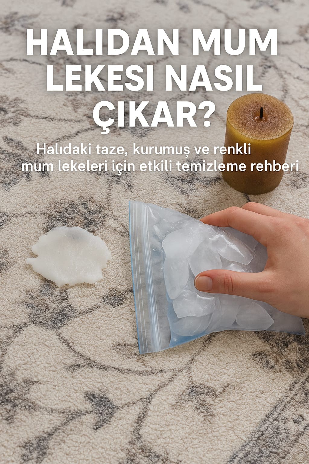 Halıdan Mum Lekesi Çıkarma | Taze ve Renkli Lekeler