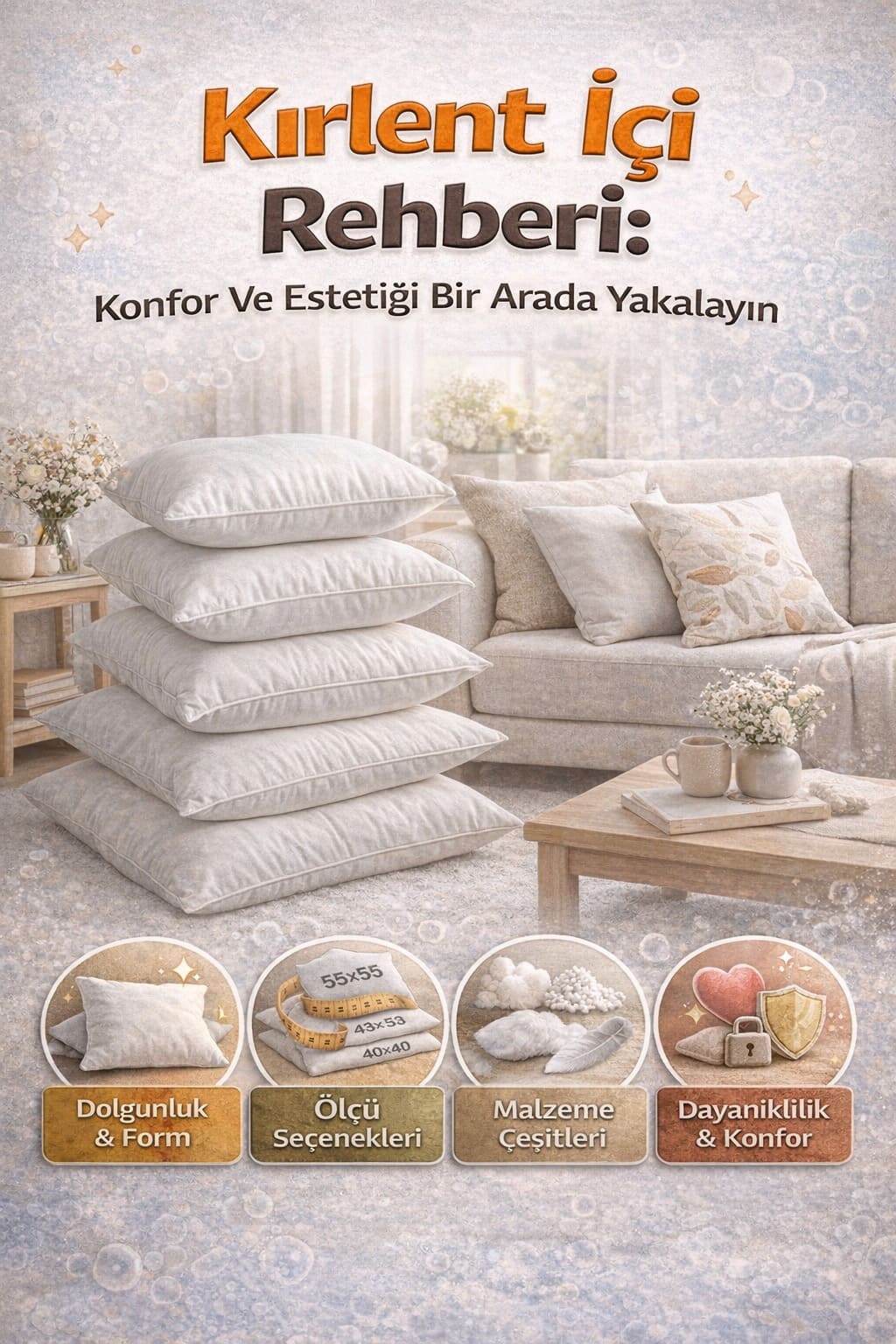 Kırlent İçi Yastık İç Dolgusu