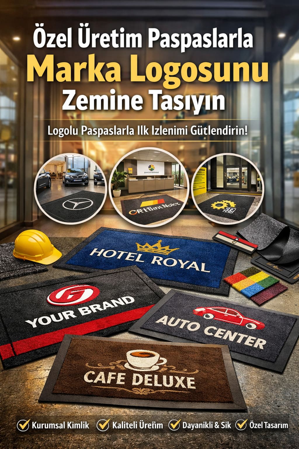 Özel Üretim Paspaslarla Marka Logosunu Zemine Taşıyın