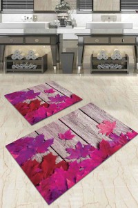 Fuşya Çınar 3D Banyo Halısı Klozet Takımı Paspas Seti BS026 Fuşya Çınar 3D Banyo Halısı Klozet Takımı Paspas Seti BS026