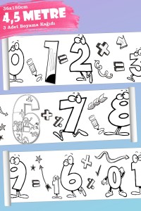 Sayı Temalı Eğitici Aktivite Dev Boyama Kağıdı 4,5 Metre Sayı Temalı Eğitici Aktivite Dev Boyama Kağıdı 4,5 Metre