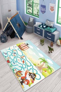 Çok Renkli Kaymaz Tabanlı Bulmacalı Çocuk Halısı AR064 Çok Renkli Kaymaz Tabanlı Bulmacalı Çocuk Halısı AR064