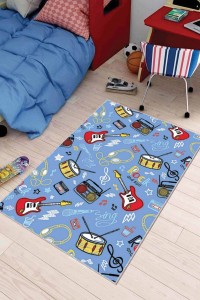 Eflatun Kaymaz Tabanlı Müzik Temalı Çocuk Halısı AR091 Eflatun Kaymaz Tabanlı Müzik Temalı Çocuk Halısı AR091