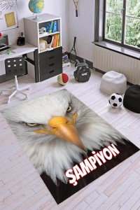 Siyah Ve Beyaz Kaymaz Taban Makinede Yıkanan Taraftar Halısı KD101 Siyah Ve Beyaz Kaymaz Taban Makinede Yıkanan Taraftar Halısı KD101