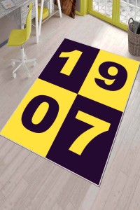 Sarı Ve Lacivert Kaymaz Tabanlı Yıkanan Taraftar Halısı KD61 Sarı Ve Lacivert Kaymaz Tabanlı Yıkanan Taraftar Halısı KD61