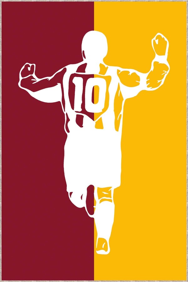 Galatasaraylı Yolluk Sarı Kırmızı Kaymaz Taban 10 Nuumara Taraftar Halısı VH128