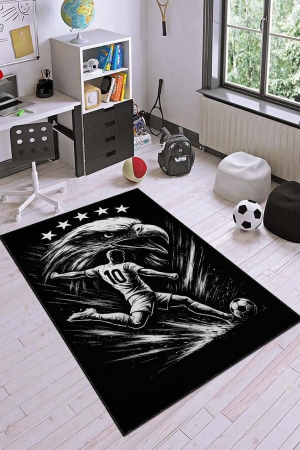 Beşiktaş Yolluk 10 Numara Futbolcu Kartal Kaymaz Taban Taraftar Halısı VH148