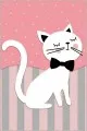 Kedi Desenli Halı Pembe Kaymaz Tabanlı Yıkanabilir Kedili Çocuk Halısı KD005