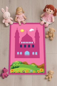 Pembe Cami Temalı Kız Çocuk Seccadesi CS05 Pembe Cami Temalı Kız Çocuk Seccadesi CS05