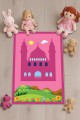 Çocuk Seccade Fiyatları Pembe Cami Temalı Kız Çocuk Seccadesi CS05