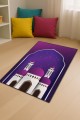 Çocuk Seccade Seti Mor Cami Temalı Unisex Çocuk Seccadesi CS13