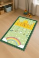 Çocuk Seccade Seti Açık Yeşil Cami Temalı Unisex Çocuk Seccadesi CS31
