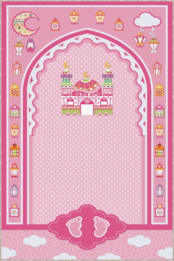 Pembe Cami Temalı Kız Çocuk Seccadesi CS34