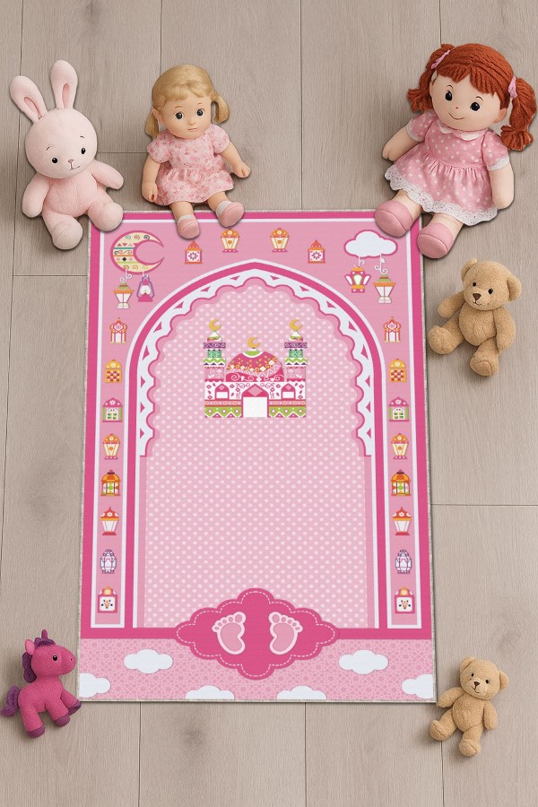 Pembe Cami Temalı Kız Çocuk Seccadesi CS34