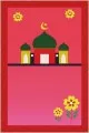 İsimli Çocuk Seccadesi Kırmızı Cami Temalı Kız Çocuk Seccadesi CS23