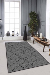Gri Spor Kaymaz Tabanlı Makinede Yıkanabilir Halı AR471 Gri Spor Kaymaz Tabanlı Makinede Yıkanabilir Halı AR471