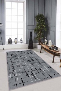 Gri Vintage Kaymaz Tabanlı Makinede Yıkanabilir Halı AR479 Gri Vintage Kaymaz Tabanlı Makinede Yıkanabilir Halı AR479