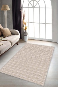 Bej Sade Desensiz Kaymaz Tabanlı Dekoratif Halı KRM056 Bej Sade Desensiz Kaymaz Tabanlı Dekoratif Halı KRM056