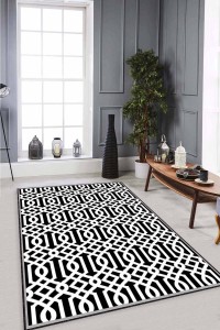Siyah Spor Kaymaz Tabanlı Makinede Yıkanabilir Halı LB002 Siyah Spor Kaymaz Tabanlı Makinede Yıkanabilir Halı LB002