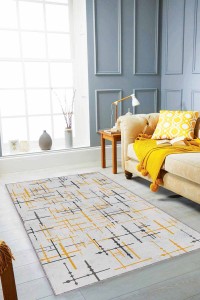 Sarı Vintage Kaymaz Tabanlı Makinede Yıkanabilir Halı MN08 Sarı Vintage Kaymaz Tabanlı Makinede Yıkanabilir Halı MN08