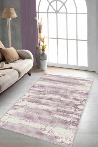 Pembe Sade Desensiz Kaymaz Tabanlı Dekoratif Halı MU003