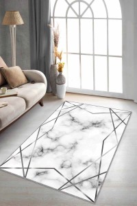 Silver Prizma Kaymaz Tabanlı Makinede Yıkanabilir Halı RV015 Silver Prizma Kaymaz Tabanlı Makinede Yıkanabilir Halı RV015