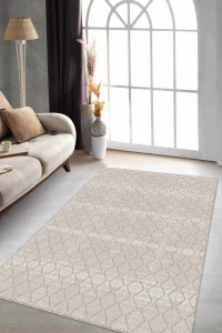 Bej Sade Desensiz Kaymaz Tabanlı Dekoratif Halı RV193 Bej Sade Desensiz Kaymaz Tabanlı Dekoratif Halı RV193