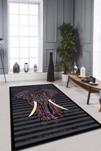 Füme Filli Kaymaz Tabanlı Makinede Yıkanabilir Halı RV237 Füme Filli Kaymaz Tabanlı Makinede Yıkanabilir Halı RV237