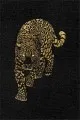 Gold Rengi Halı Modelleri Gold Leopar Kaymaz Tabanlı Makinede Yıkanabilir Halı RV365
