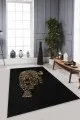 Gold Rengi Halı Modelleri Gold Leopar Kaymaz Tabanlı Makinede Yıkanabilir Halı RV365