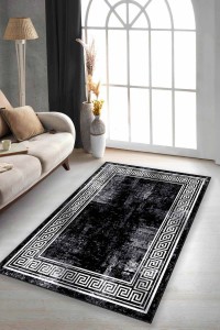Siyah Çerçeveli Kaymaz Taban Makinede Yıkanabilir Halı AR166 Siyah Çerçeveli Kaymaz Taban Makinede Yıkanabilir Halı AR166