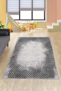 Gri Modern Klasik Kaymaz Tabanlı Dekoratif Halı AR383 Gri Modern Klasik Kaymaz Tabanlı Dekoratif Halı AR383