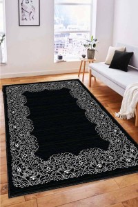 Siyah Çerçeveli Kaymaz Taban Makinede Yıkanabilir Halı MK58 Siyah Çerçeveli Kaymaz Taban Makinede Yıkanabilir Halı MK58