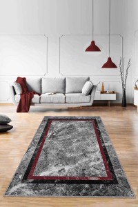 Bordo Çerçeveli Kaymaz Taban Makinede Yıkanabilir Halı RV107 Bordo Çerçeveli Kaymaz Taban Makinede Yıkanabilir Halı RV107