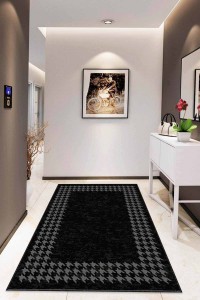 Siyah Çerçeveli Kaymaz Taban Makinede Yıkanabilir Halı RV180 Siyah Çerçeveli Kaymaz Taban Makinede Yıkanabilir Halı RV180