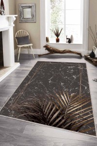 Kahverengi Modern Klasik Kaymaz Tabanlı Dekoratif Halı RV187 Kahverengi Modern Klasik Kaymaz Tabanlı Dekoratif Halı RV187