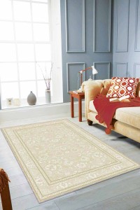 Krem Vintage Kaymaz Tabanlı Makinede Yıkanabilir Halı RV292 Krem Vintage Kaymaz Tabanlı Makinede Yıkanabilir Halı RV292