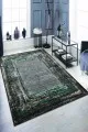 Salon Halısı Yeşil Yeşil Modern Klasik Kaymaz Tabanlı Dekoratif Halı AR125