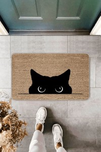 Bej Kedi Desenli Kapı Önü Paspası KP09 Bej Kedi Desenli Kapı Önü Paspası KP09