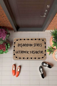 Bej Stres Getirmek Yasaktır Kapı Önü Paspası KP12 Bej Stres Getirmek Yasaktır Kapı Önü Paspası KP12