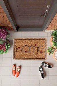 Bej Home Temalı Kapı Önü Paspası KP18 Bej Home Temalı Kapı Önü Paspası KP18