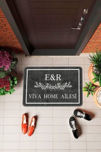 Siyah İsimli Kişiye Özel Kapı Önü Paspası KP33 Siyah İsimli Kişiye Özel Kapı Önü Paspası KP33