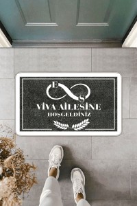 Siyah İsimli Tasarım Kapı Önü Paspası KP35 Siyah İsimli Tasarım Kapı Önü Paspası KP35