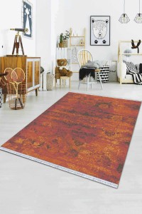 Taba Modern Dokuma Pamuk Tabanlı Kaymaz Kilim KLM013 Taba Modern Dokuma Pamuk Tabanlı Kaymaz Kilim KLM013