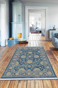 Mavi Modern Dokuma Pamuk Tabanlı Kaymaz Kilim KLM017 Mavi Modern Dokuma Pamuk Tabanlı Kaymaz Kilim KLM017